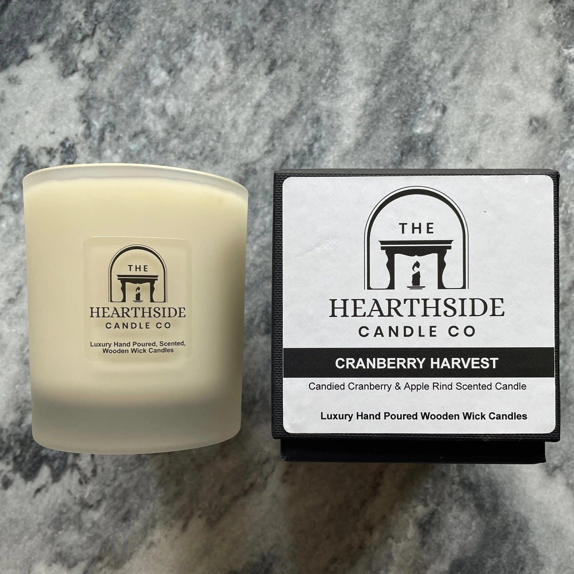 Cranberry Harvest Candle-Luxury 30cl Scented Wooden Wick Soy Wax Candle-The Hearthside Candle Co