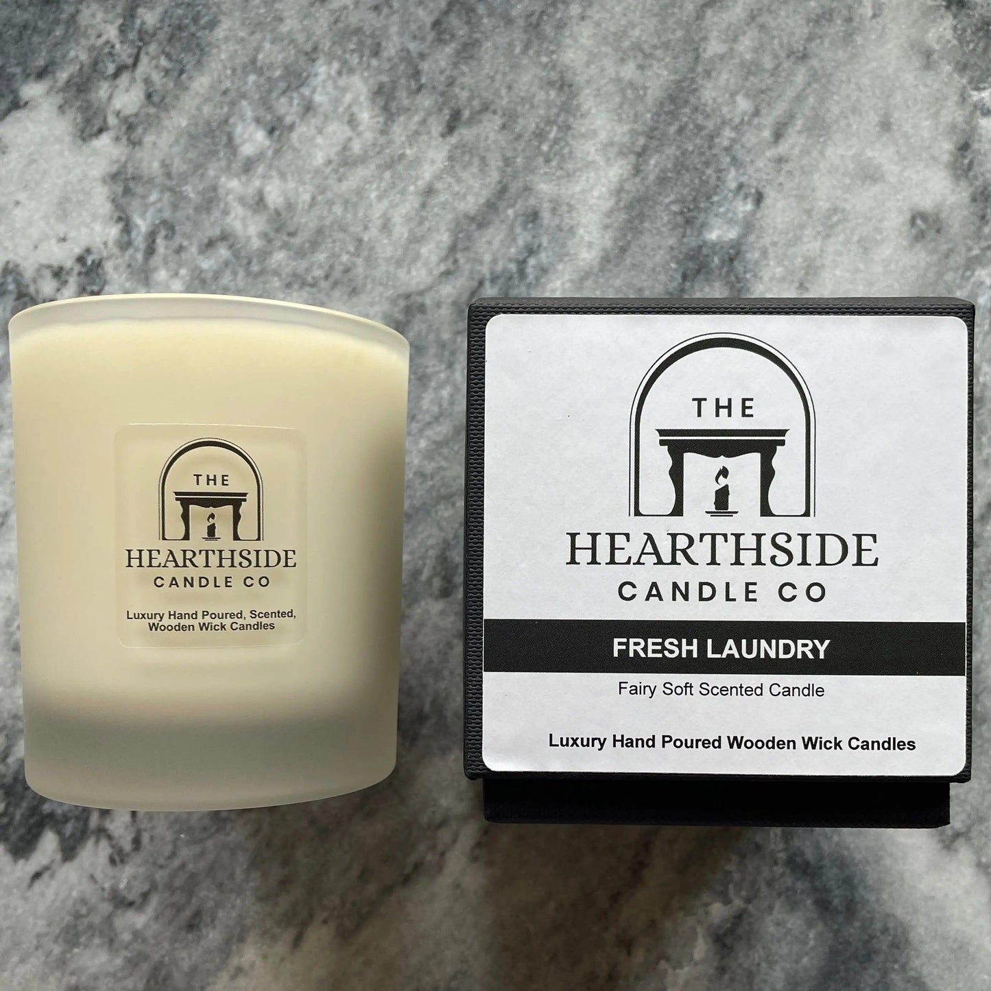 Fresh Laundry Candle-Luxury 30cl Scented Wooden Wick Soy Wax Candle-The Hearthside Candle Co