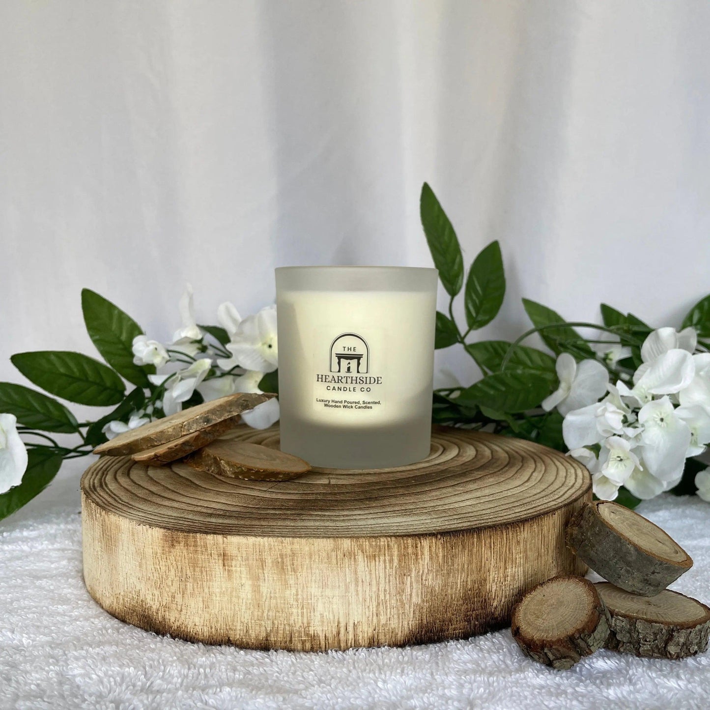 Jasmine Coppice Candle-Luxury 30cl Scented Wooden Wick Soy Wax Candle-The Hearthside Candle Co