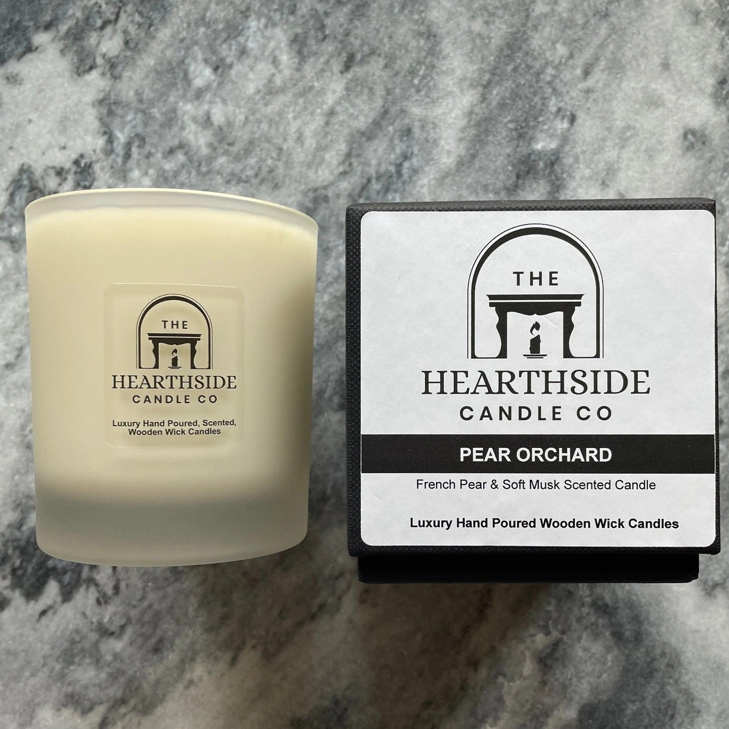 Pear Orchard Candle-Luxury 30cl Scented Wooden Wick Soy Wax Candle-The Hearthside Candle Co