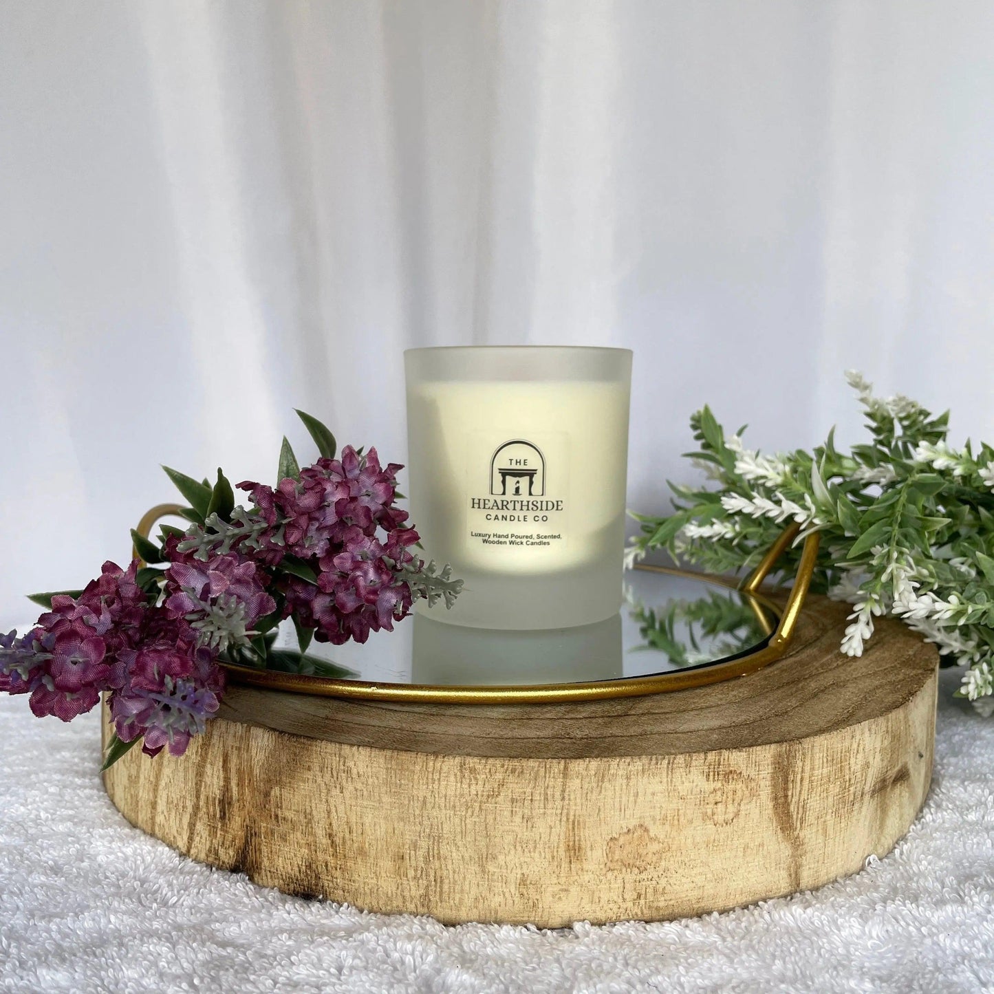 Violet Fields Candle-Luxury 30cl Scented Wooden Wick Soy Wax Candle-The Hearthside Candle Co