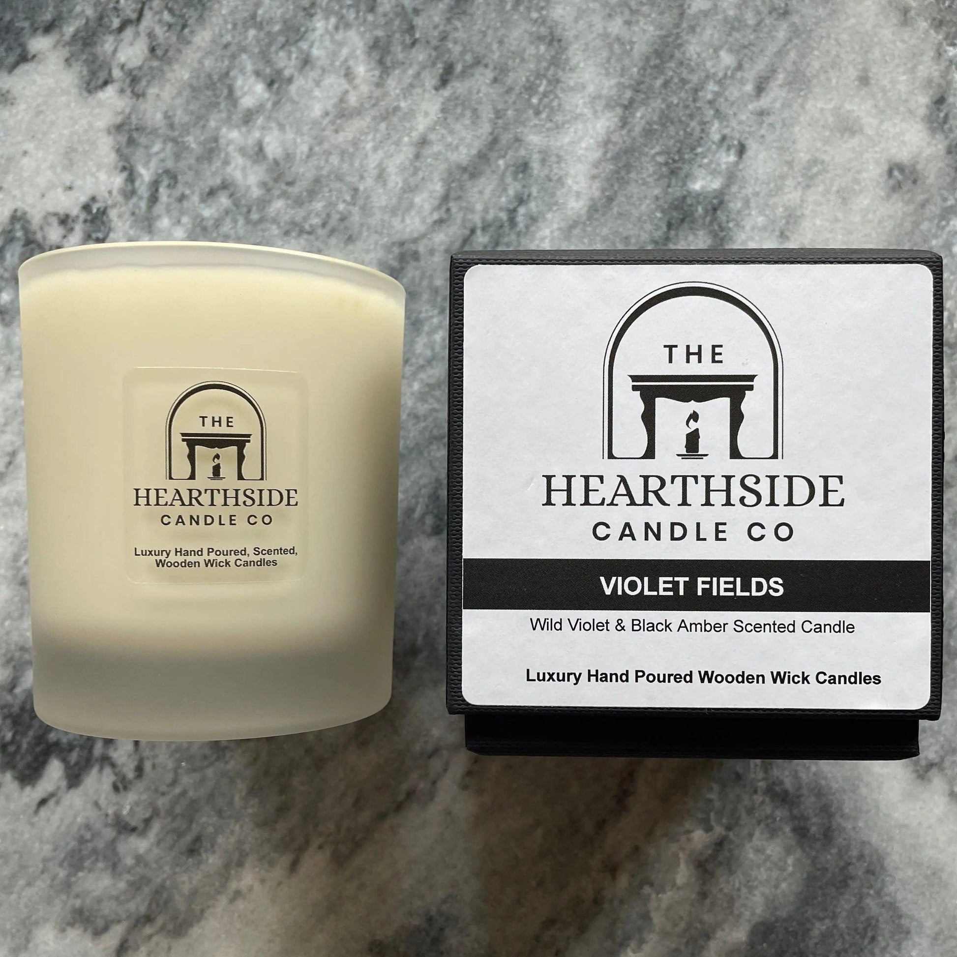 Violet Fields Candle-Luxury 30cl Scented Wooden Wick Soy Wax Candle-The Hearthside Candle Co